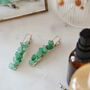 Aventurine Crystal Hair Clip Set Of Two, thumbnail 1 of 5