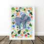 Safari Elephant Nursery Art Print, thumbnail 9 of 11
