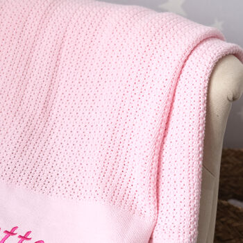 Personalised Pink Cellular Blanket, 7 of 9