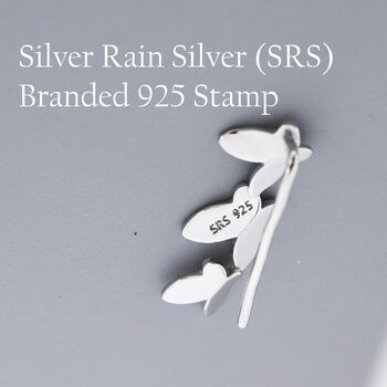 Sterling Silver Butterfly Crawler Earrings, 7 of 11