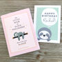 The Little Book Of Sloth Philosophy And Birthday Card, thumbnail 1 of 4