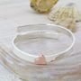 Baby's First Christmas Gold Heart Bangle, thumbnail 5 of 10