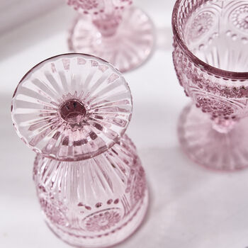 Set Of Four Armas Rose Wine Goblets, 5 of 5