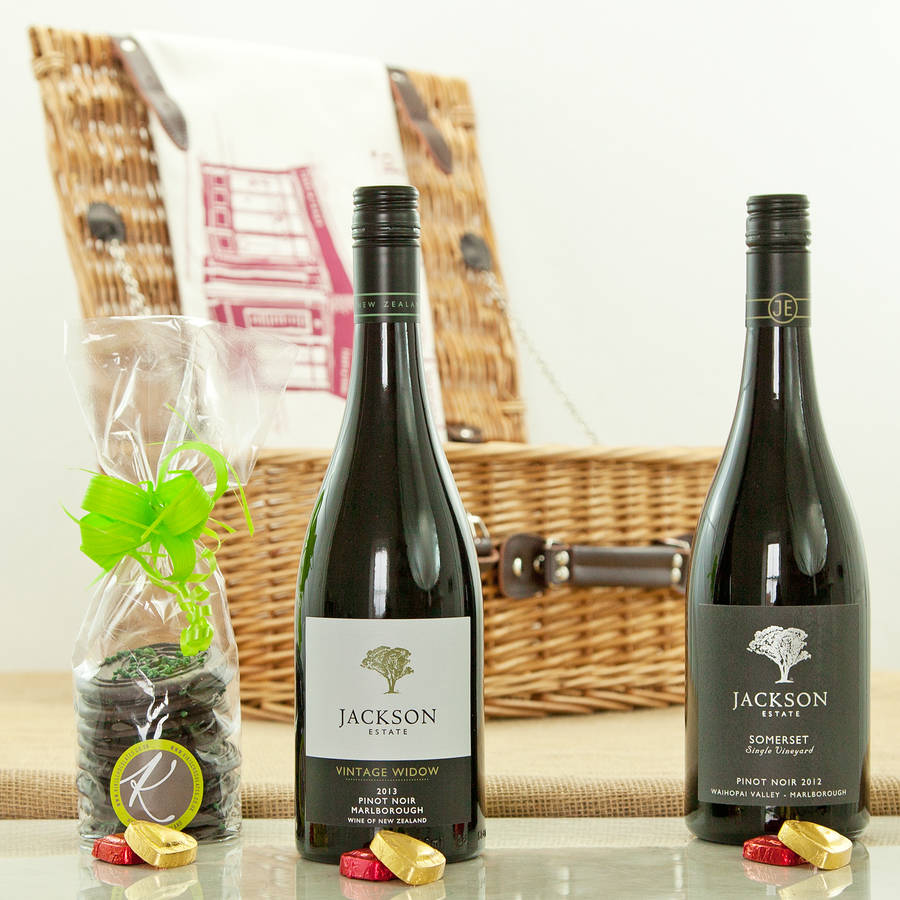 New Zealand Pinot Noir Duo Red Wine Hamper By Jones and Jones of