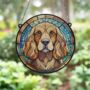 Cocker Spaniel Golden Stained Glass Effect Suncatcher, thumbnail 3 of 3