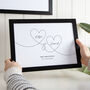 Names In Hearts Paper Anniversary Print, thumbnail 2 of 3