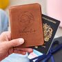 Personalised Luxury Leather Passport Cover With Engraved Name, thumbnail 1 of 3