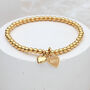 Personalised 18ct Gold Plated Charm Ball Bracelet, thumbnail 2 of 4