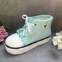 32cm Blue Trainer Shoe Planter – Decorative Flower Pot Plaster Stone, thumbnail 1 of 7