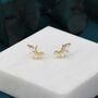 Mystic Ab Cz Marquise Cluster Stud Earrings, thumbnail 5 of 11