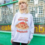 Upsetti Spaghetti Pasta Graphic Women's Sweatshirt In Grey, thumbnail 4 of 5