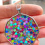 Statement Disco Necklace With Colourful Glitter, thumbnail 4 of 12