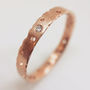 Rose Gold Diamond Ring With Patterning, thumbnail 1 of 2