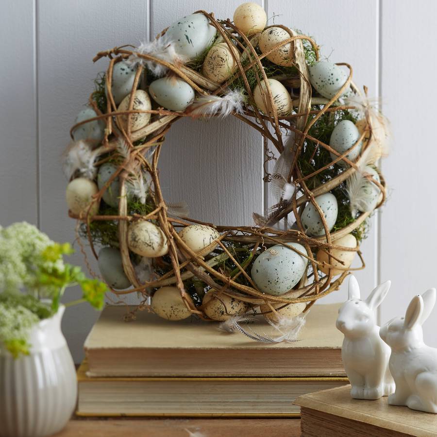 Original Natural Easter Egg Wreath 