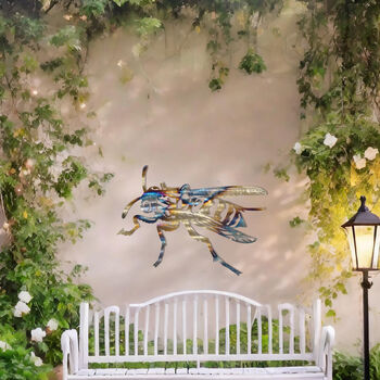 Wasp Metal Wall Art For Garden Decor And Nature Lovers, 4 of 10