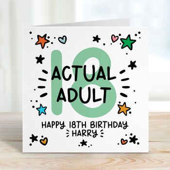 18th Birthday Card Actual Adult, 2 of 2