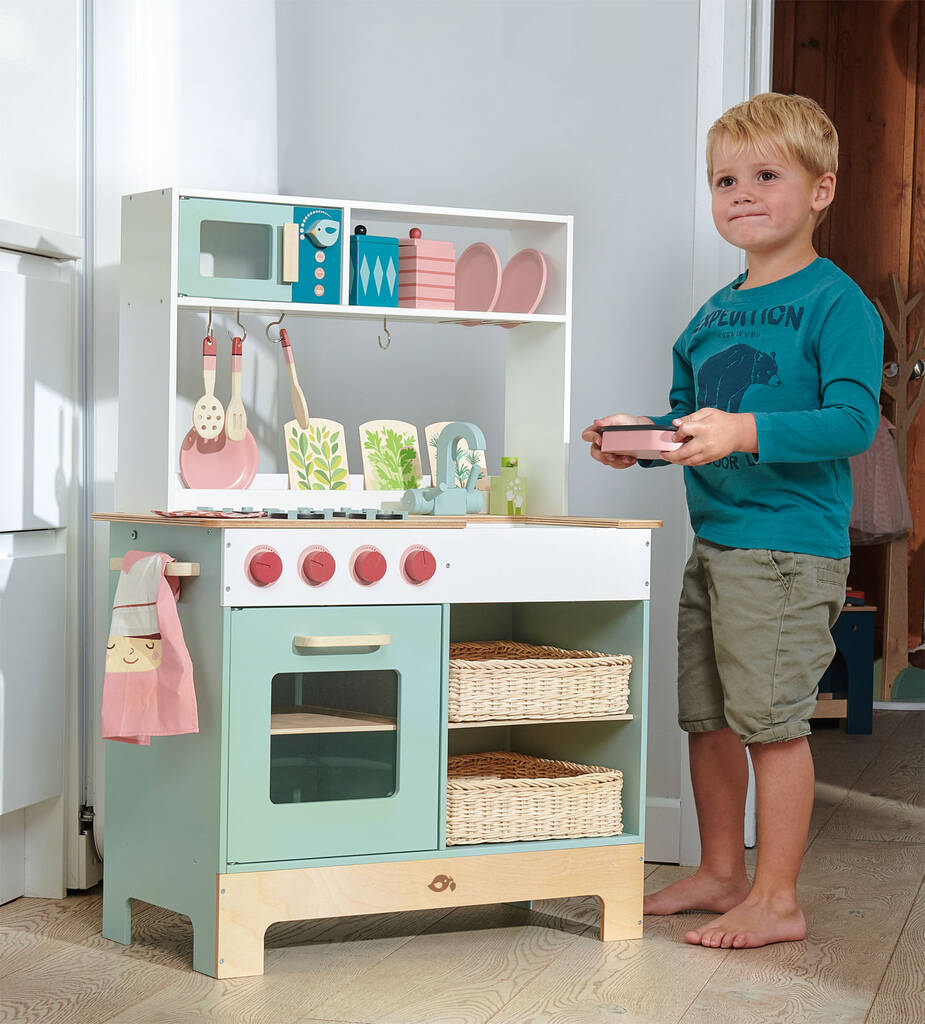 Wooden Toy Kitchen Range By Lime Tree London | notonthehighstreet.com