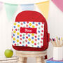 Personalised Girl's Patterned Red Rucksack, thumbnail 6 of 12