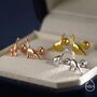 Sterling Silver Dinosaur Internally Threaded Flat Back / Screw Back / Stud Earrings, thumbnail 7 of 12