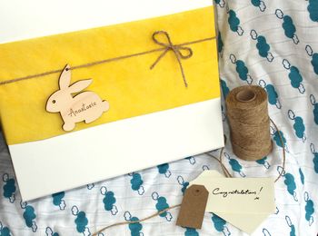 Organic Cloud Muslin And Sock Gift Set For Mum And Baby, 5 of 6