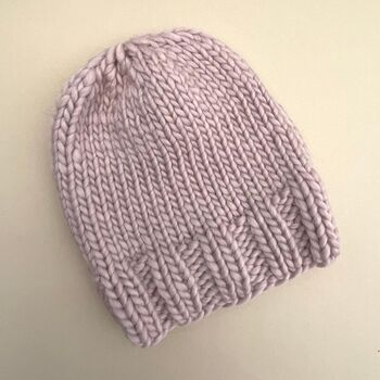 Basic Beanie Hat 100% Merino Knitting Kit, 3 of 5