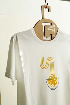 Noodle T Shirt With Ramen Bowl Graphic In Organic Cotton, 2 of 4