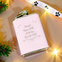 Ornate Pink Hip Flask – Personalised Christmas Gift, thumbnail 2 of 5