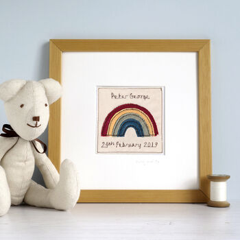 Personalised Rainbow New Baby Girl / 1st Birthday Card, 4 of 11