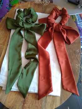 Deluxe Silk Satin Scarf Scrunchie, Style No Bow, 7 of 8
