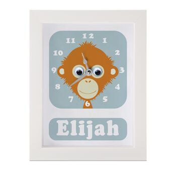 Personalised Children's Orangutan Clock, 5 of 9