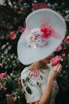 Large Wedding And Races Hat 'Madame Butterfly', 3 of 10