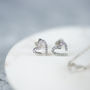 Modern 9ct White Gold Diamond Heart Necklace *, thumbnail 3 of 6