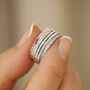 Personalised Hammered Sterling Silver Spinner Ring, thumbnail 3 of 10