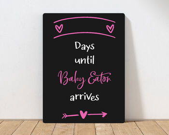 Personalised Baby Countdown Chalkboard, 3 of 5