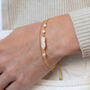 18ct Gold Plated White Baroque Pearl Bracelet, thumbnail 1 of 7