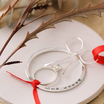 Christmas Proposal Bauble Decoration. Sterling Silver, 9 of 9