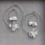 Double Set Of Hoop Earrings With Crystal Chips, thumbnail 3 of 5