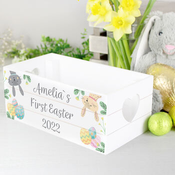 Personalised Easter White Wooden Crate, 3 of 3