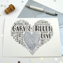 Personalised Wedding Love Sparkle Card, thumbnail 1 of 12