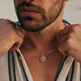 Solar Plexus Chakra Men's Citrine Silver Necklace, thumbnail 4 of 10