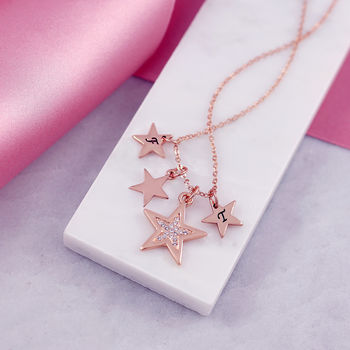 Diamante Star Charm Necklace, 3 of 7