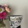 Handmade Porcelain Tumbler With Asemic Script And Graphic Marks, thumbnail 2 of 5
