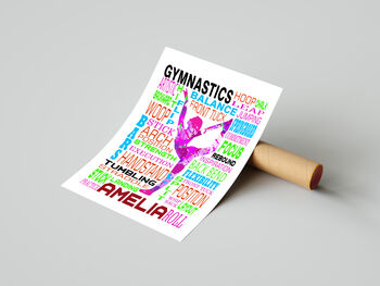 Gymnastic Personalised Gift Print, 3 of 4