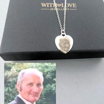 Personalised Photo Engraved Heart Necklace, 6 of 12
