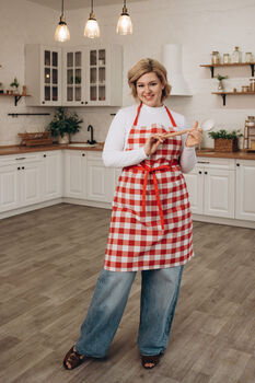 Checked Apron For Women | Baking And Crafting Gift, 9 of 11