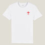 England Team Flag White Organic T Shirt, thumbnail 3 of 6
