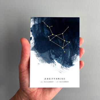 Sagittarius Constellation Zodiac Birthday Card, 5 of 5