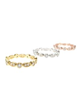 Classic Eternity Rings, Cz, Gold Vermeil On 925 Silver, 6 of 11
