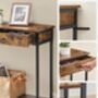 Console Table Industrial Style Sofa Table Steel Frame, thumbnail 3 of 7