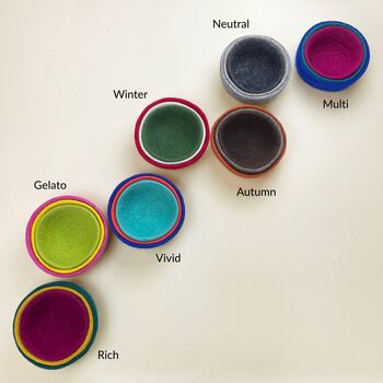 Fair Trade Stacking Trinket Pots Felt Azo Free 3pc Set, 10 of 12